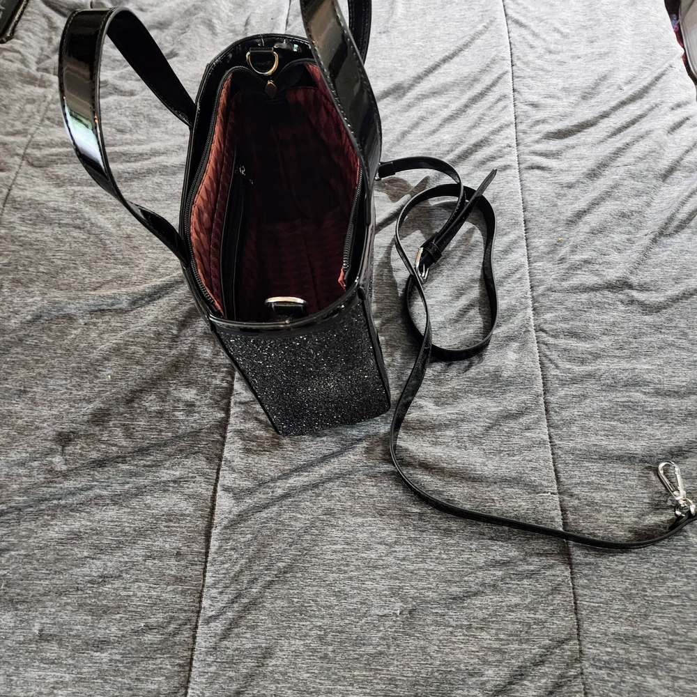 Hot Chocolate Designs Black Glitter Shoulder Bag - Picture 3 of 3